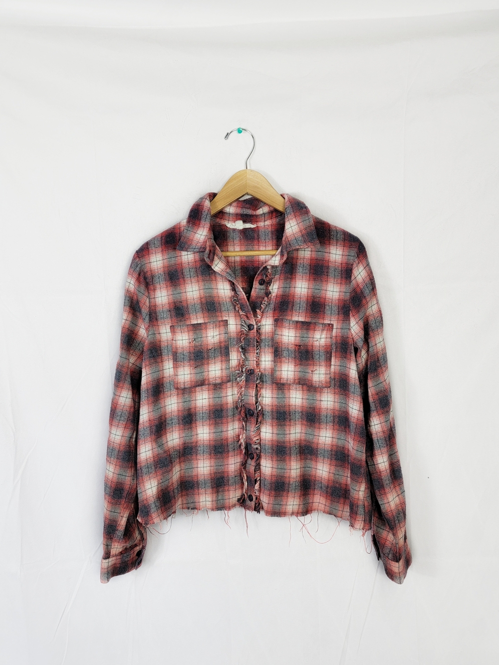 Women's Medium BD Collection Red Distressed Flannel